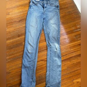 Gap high-waisted straight leg jeans. Tall inseam